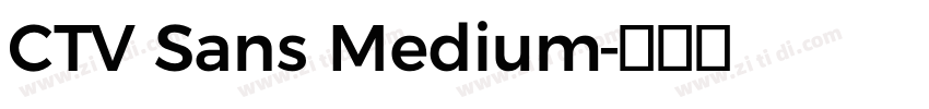 CTV Sans Medium字体转换